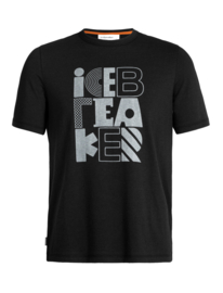 Icebreaker Men Central SS Tee Icebreaker Stack / Black - S-M