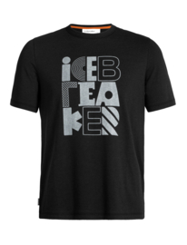 Icebreaker Men Central SS Tee Icebreaker Stack / Black - Medium