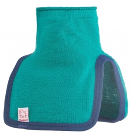 WOOLPOWER Kids Mock Turtle Neck - 200 - blauw-groen