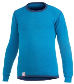 WOOLPOWER Kids Crewneck 200 - blauw- groen - rose