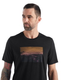 Icebreaker Men Tech Lite Li SS Tee Mountain Mantra / Black - Small