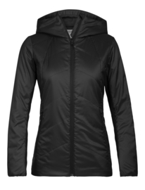 Icebreaker Wmns Helix LS Zip Hooded Jacket / Black - M-L