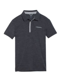 Icebreaker 	Mens Quattro SS Polo Jet HTHR/Metro HTHR - S-M