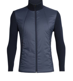 Icebreaker Mens Lumista Hybrid Sweater Jacket / Midnight Navy - Medium