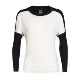 Icebreaker Wmns Kinetica LS Crewe / Snow/Black -Small