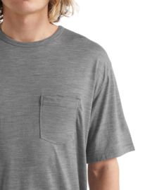 Icebreaker Men Granary SS Pocket Tee / Metro Hthr - Small