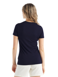 Icebreaker 	Wmns Tech Lite SS Scoop Tee Swarming Shapes / Midnight Navy - Large