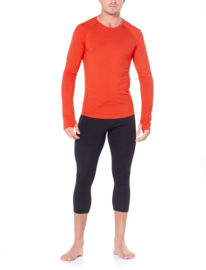 Icebreaker Mens BODYFITZONE 150 Zone LS Crewe / Chili Red XL