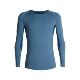 Icebreaker Mens 200 Zone Seamless LS Crewe / Granite Blue/Prussian Blue - XLarge