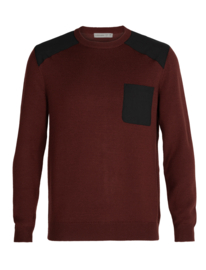 Icebreaker Mens Barein Crewe Sweater / Espresso - XLarge