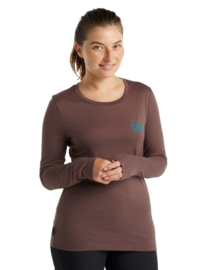 Icebreaker Wmns Tech Lite LS Tee Power Of Nature / Mink - Large