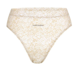 Icebreaker Wmns Queens High Cut Brief / Sand/Snow - Medium