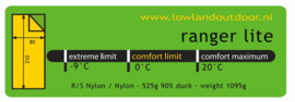 LOWLAND OUTDOOR® Ranger Lite - 210x80 cm - 1095 g - 0°C - Nylon