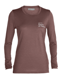 Icebreaker Wmns Tech Lite LS Tee Power Of Nature / Mink - Large