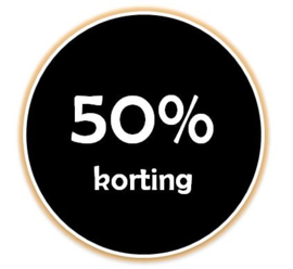 50% KORTING