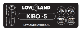 LOWLAND OUTDOOR® KIBO -5 - 1195 GR - 225X80 CM -5°C