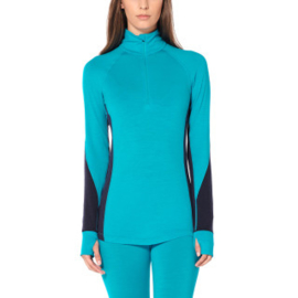 Icebreaker 	Wmns 260 Zone LS Half Zip / ARCTIC TEAL/Midnight Navy -Small