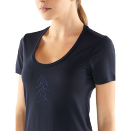 Icebreaker 	Wmns Tech Lite SS Scoop Lancewood  / Midnight Navy -Large