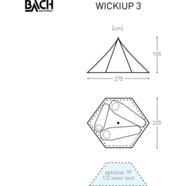 Bach Wickiup 3 inclusief complete binnentent