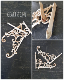 shabby (PLANK)-DRAGERS (set 2 stuks) -