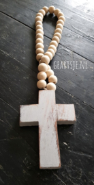 KRUIS met kralen  - B - groot -