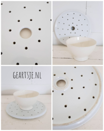 TREEF / ONDERZETTER -  wit - 22 cm -