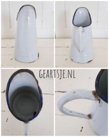 emaillen WATERKAN - wit - H 26 cm -