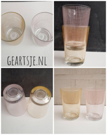 vintage LIMONADE GLAZEN - set 2 stuks -