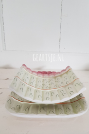 vintage ASPERGE SCHAAL met TREEF (set)