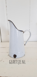 emaillen WATERKAN - wit - H 26 cm -