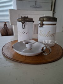 shabby - WIJZERPLAAT - hout -