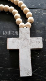 KRUIS met kralen  - A - groot -