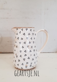 KAN - hartjes decor - H 18,5 cm