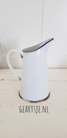 emaillen WATERKAN - wit - H 23 cm -