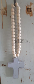 KRUIS met kralen  - B - groot -