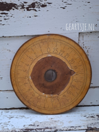 shabby - WIJZERPLAAT - hout -