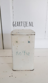 oud KOFFIE - BLIK - creme
