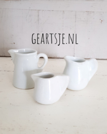 kleine MELKKANNETJES - set van 3 -