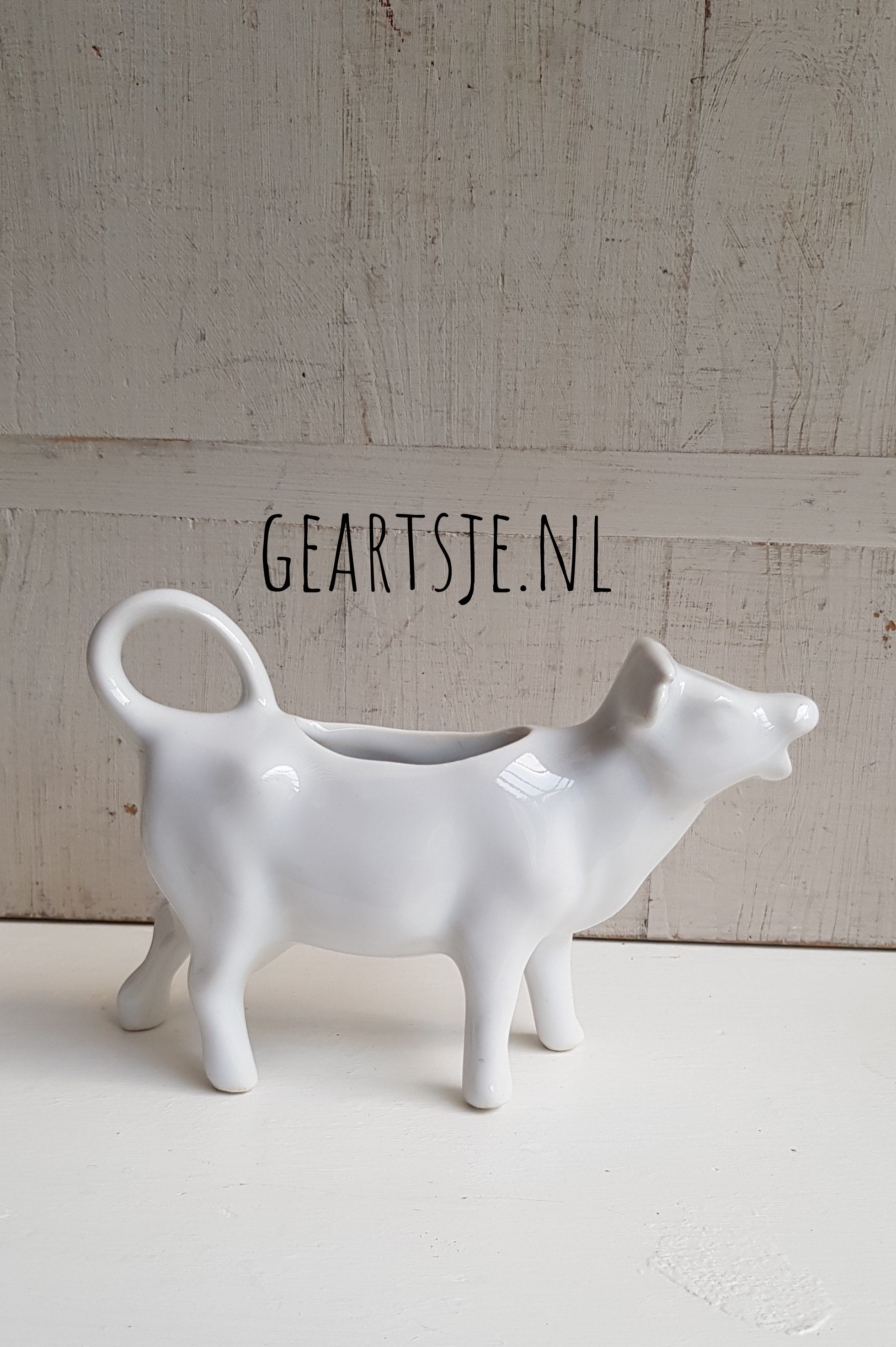 vintage MELK - KOETJE - wit -