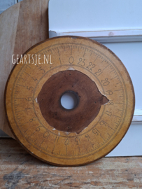 shabby - WIJZERPLAAT - hout -