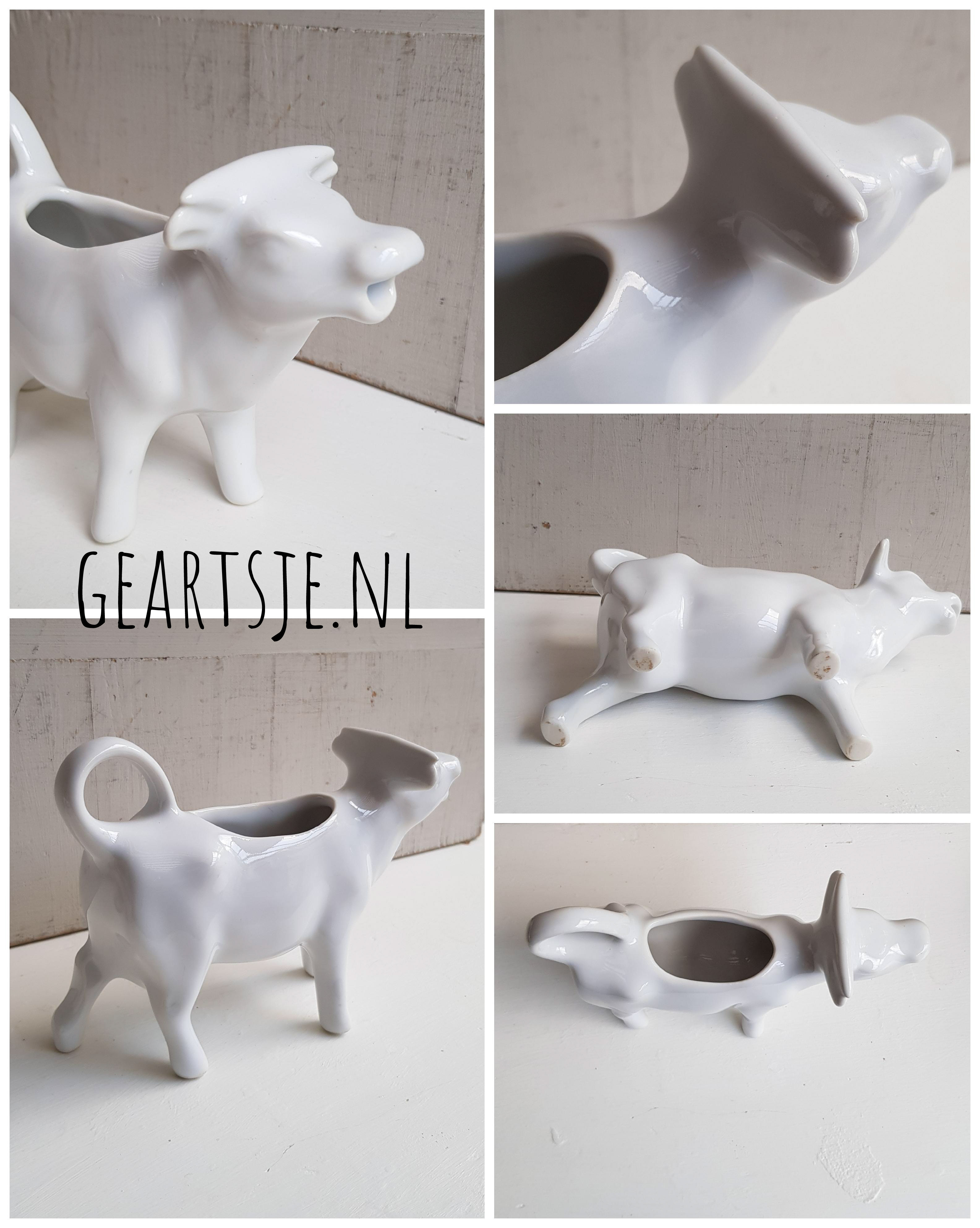 vintage MELK - KOETJE - wit -