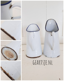emaillen WATERKAN - wit - H 23 cm -