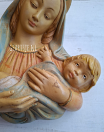 vintage WANDPLAQUETTE - MARIA en kindje JEZUS -