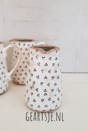 KAN - hartjes decor - H 18,5 cm