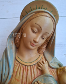 vintage WANDPLAQUETTE - MARIA en kindje JEZUS -