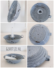 emaillen BLAKER  -  grijs -
