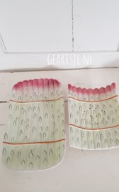 vintage ASPERGE SCHAAL met TREEF (set)