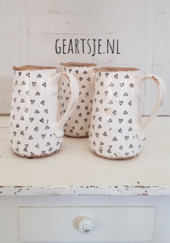 KAN - hartjes decor - H 18,5 cm