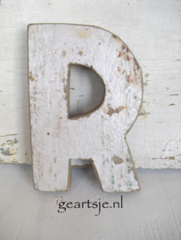 SHABBY LETTER - R - WIT -