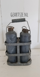 FLESSENREKJE - shabby zink -